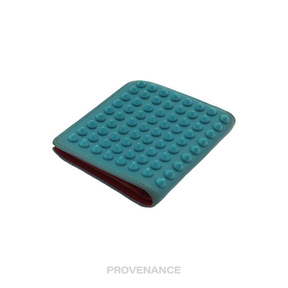 🔴 Christian Louboutin Spike Card Wallet - Turquoise - Picture 2 of 7